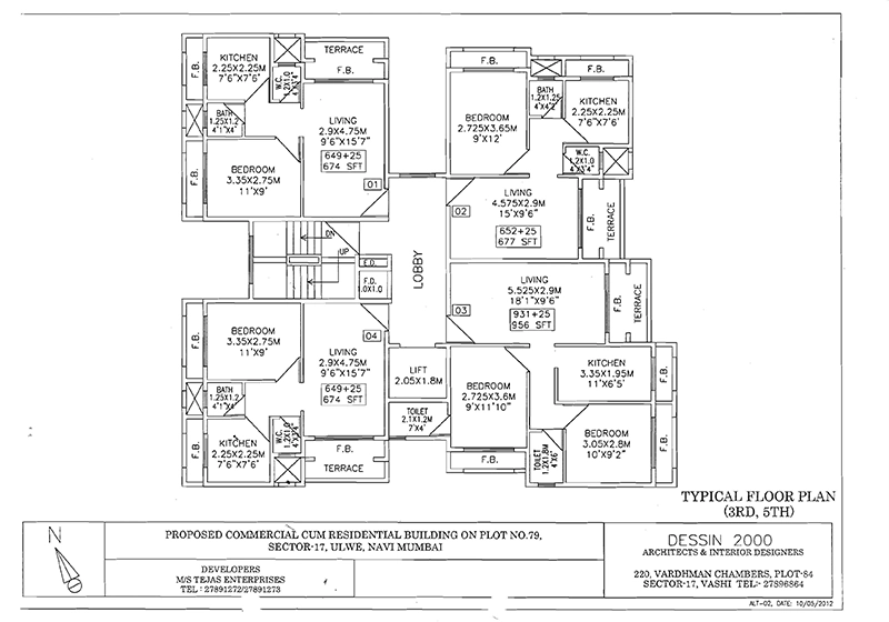 3rd, 5th Floor Plan