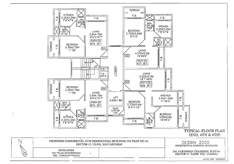 2nd, 4th, 6th Floor Plan