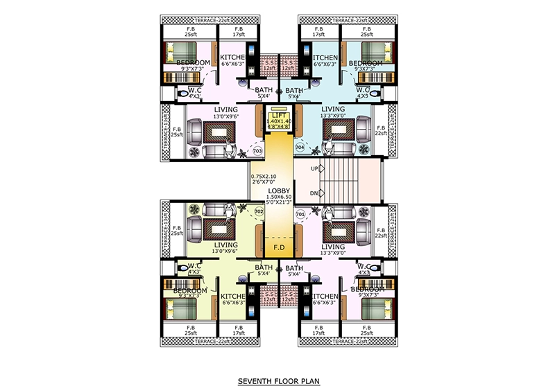 7th Floor Plan